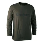 Logo T-Shirt with long sleeves - bark-green - 2xl