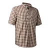 Jeff Shirt S/S - brown-check - 37-38