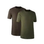 T-Shirt 2-Pack - green-brown-leaf - 2xl