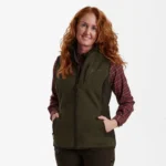 Lady Pam Bonded Fleece Waistcoat - graphite-green - 36