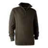 Sheffield Knit with zip neck - dark-elm - s